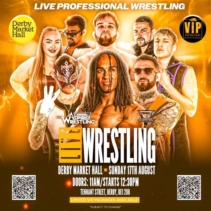 Aspire wrestling show at Derby Market Hall