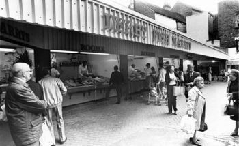 The newly relocated Fish Market in Lock-Up Yard, 1982