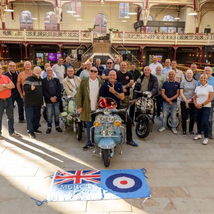 Fleet of classic scooters go on display at Derby Market Hall and across Cathedral Quarter