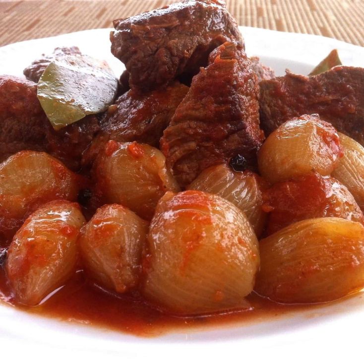 Greek stifado lamb stew from Tony's Greek Street Food