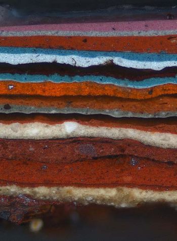 Paint layers discovered during the recent restoration. 