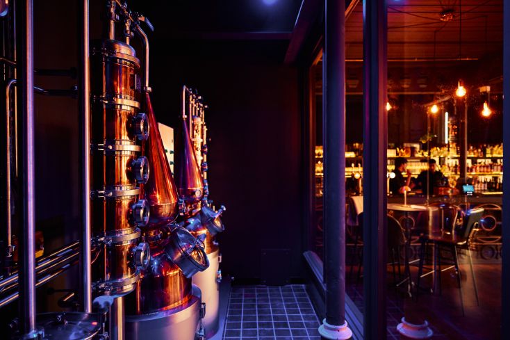 Copper stills at The Spirit Run
