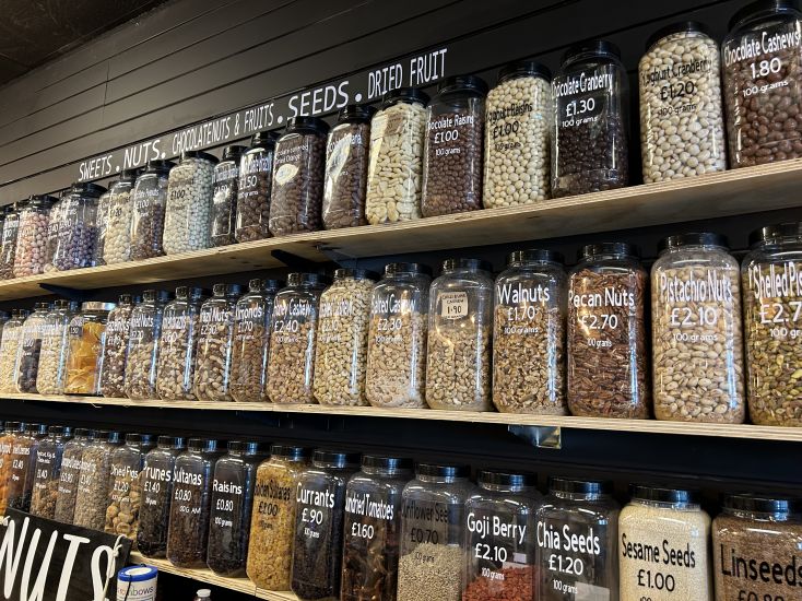 Nuts and dried fruit at Martins